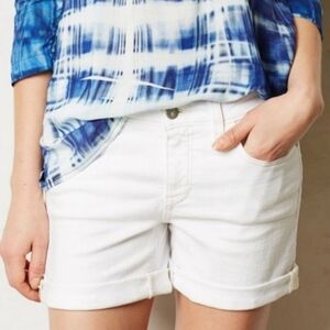 Anthropologie Pilcro & The Letterpress Stet White Distressed Shorts